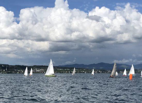 Abendregatta am 20.6.2020 mit besten Windverhältnissen und 18 Booten