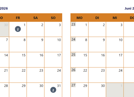Programm 2026 mit Paddelsport