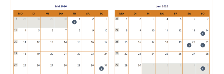 Programm 2026 mit Paddelsport